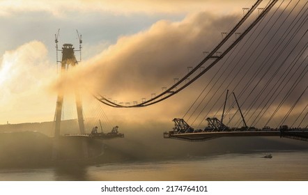 While Yavuz Sultan Selim Bridge Was Being Built, Istanbul Turkey