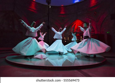 Whirling Dervishes and Musicians Perform-Istanbul -Turkey 11-02-2013