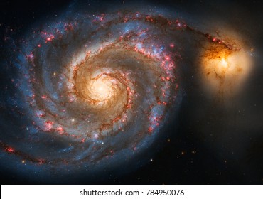 The Whirlpool Galaxy (M51) in the constellation of Canes Venatici, elements of this image furnished by NASA - Powered by Shutterstock