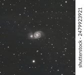 A whirlpool galaxy taken with a high-quality refractor telescope