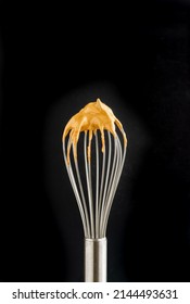 Whisk With Dalgona Foam, Preparation Of Whipped Instant Coffee Cream