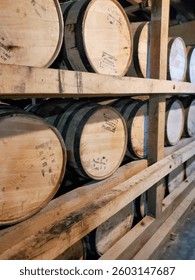 Whiskey Barrels sit while aging to perfection