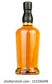 Whiskey Bottle Blank On White Background