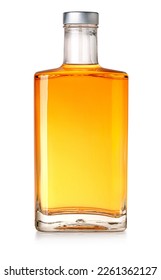 Whiskey bottle isolated on white background with clipping path