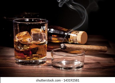 Whiskey With Cigar