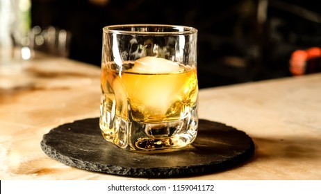 Whiskey Drink With Ice Ball 