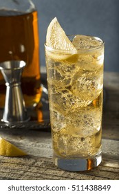 Whiskey Highball With Ginger Ale And Lemons