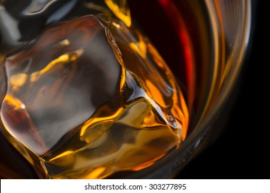Whiskey With Ice Cubes