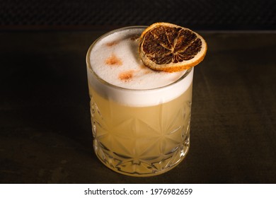 Whiskey Sour Drink In A Bar Environment