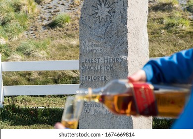 Whiskey Toast At The Grave Of Ernest Shackleton