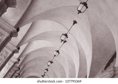 Whispering Gallery Beneath The Palazzo Del Podesta Palace, Bologna, Italy