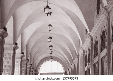 Whispering Gallery Beneath The Palazzo Del Podesta Palace, Bologna, Italy