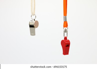 Whistle sport and Stopwatch on white isolated background, sport competition, referee, statistics, challenge concept - Powered by Shutterstock