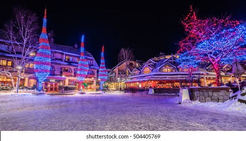 Whistler BC Canada.Dec 2015.Whistler Village At Night