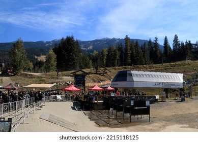 Whistler, BC, Canada - Oct 1, 2022: Whistler Is Visited By Over 2 Million People Each Year For Skiing During Winter And Mountain Biking During Summer.