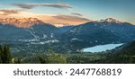 Whistler Blackcomb mountains panoramic sunset