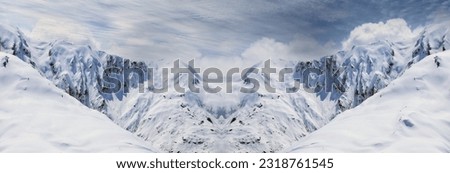 Similar – Image, Stock Photo View of the Bavarian mountains in front of clouds and sky