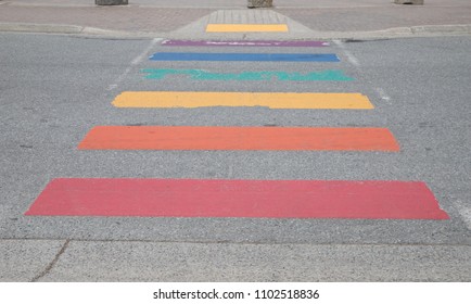 Whistler Downtown Rainbow Intersection Crosswalk