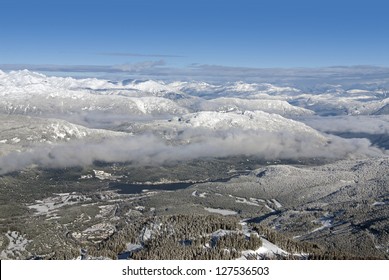 Whistler Village And Coast Mountains In Winter