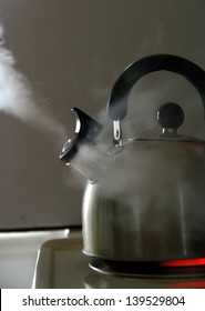 Whistling Kettle Hot Steaming Drinking Water Stock Photo 139529804 ...