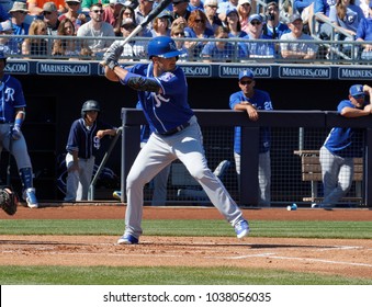 Whit Merrifield , 2nd baseman for the Kansas City Royals at Peoria Sports Complex in Peoria,AZ USA March 2,2018.