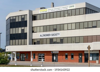 Whitby, Ontario, Canada - September 26, 2020: Alzheimer Society Sign On The Building In Whitby, Ontario, Canada. The Alzheimer Society Of Durham Region (ASDR) Is A Non-profit, Charitable Organization.