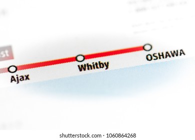 Whitby Station. Toronto Metro Map.