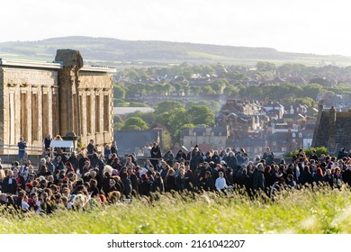 Whitby, United Kingdom - May 26 2022: Vampires At Whitby Abbey Yorkshire Guinness Book of World Record Attempt