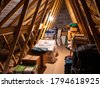 boxes in attic