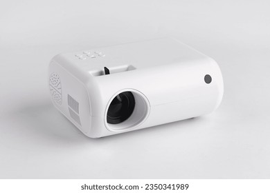 White 4K compact home projector. small and high quality 