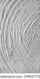 White Abstract Plaster Texture Background With Curved Relief Pattern