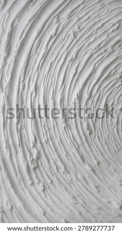 White Abstract Plaster Texture Background With Curved Relief Pattern