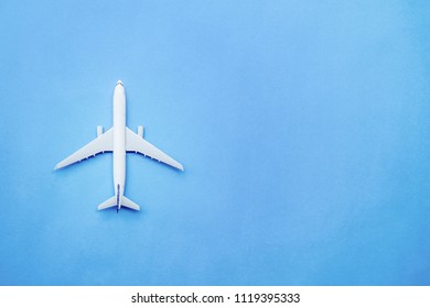 Airplane On Pastel Blue Background Travel Stock Illustration 1180254526 ...