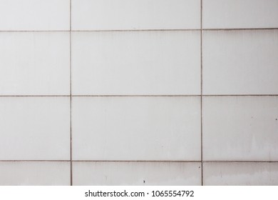 White Aluminium Composite Material Wall Background Stock Photo