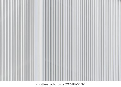 White aluminum fin facade design