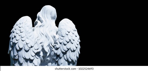 White Angel Death Against Black Background Stock Photo 1022524693 ...