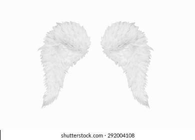 White Angel Wings Isolated