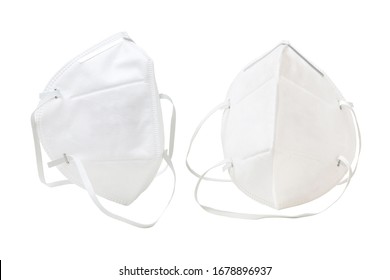 White anti-virus mask in white background