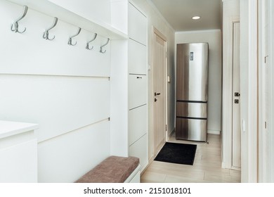 White Apartment Hallway With Wardrobe