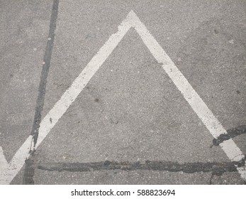 White Arrow On Tarmac Road Tar Stock Photo 588823694 