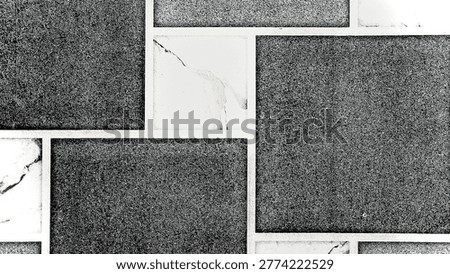 White ash rectangular background irregular