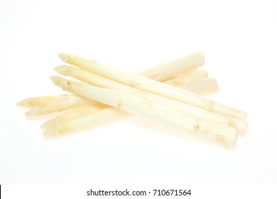White asparagus in a white background