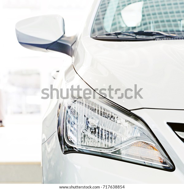 White auto part with\
headlight