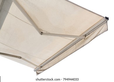 White Awning Isolate On White Background
