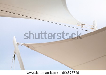 Image, Stock Photo awning Sun sail Protection