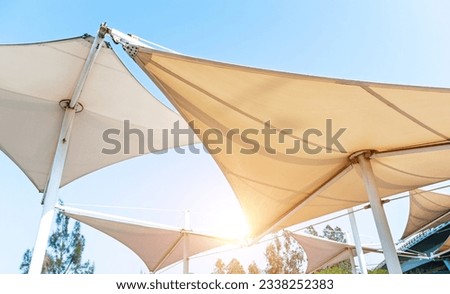 Similar – Image, Stock Photo awning Sun sail Protection