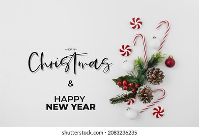 White Background Christmas And New Year Image HD