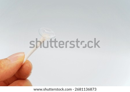 White background moon throwing day throwing contact lens case