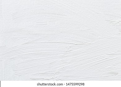 White Background, Subtle Textured Wallpaper, White Paint Brush Strokes On Canvas, Simple Modern Creative Design, Messy Distressed Grunge Vintage Backdrop, Blank Copy Space