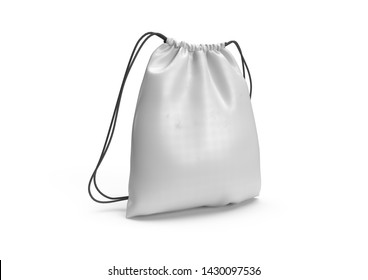 White Backpack Bag Mockup Isolated 3D